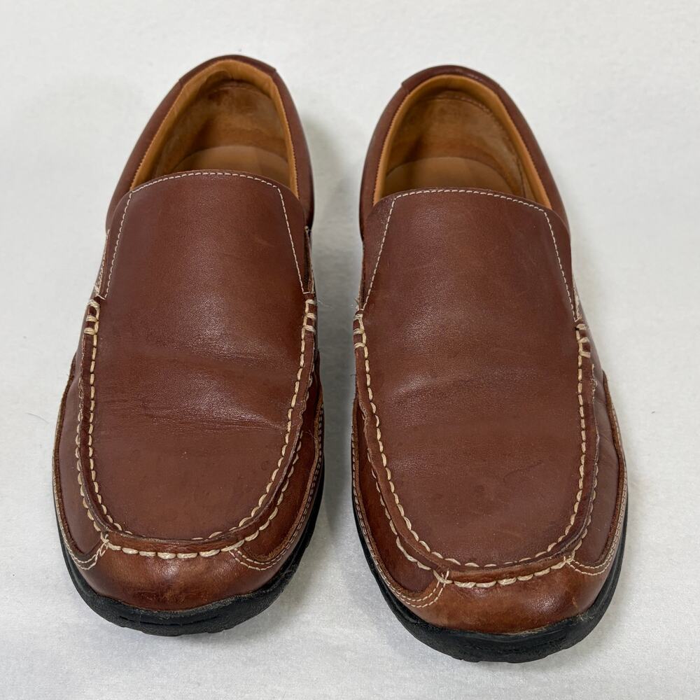 Cole Haan Loafer Mens 10.5  Brown Leather Penny Loafer Slip On Moccasin Shoes - Picture 6 of 11